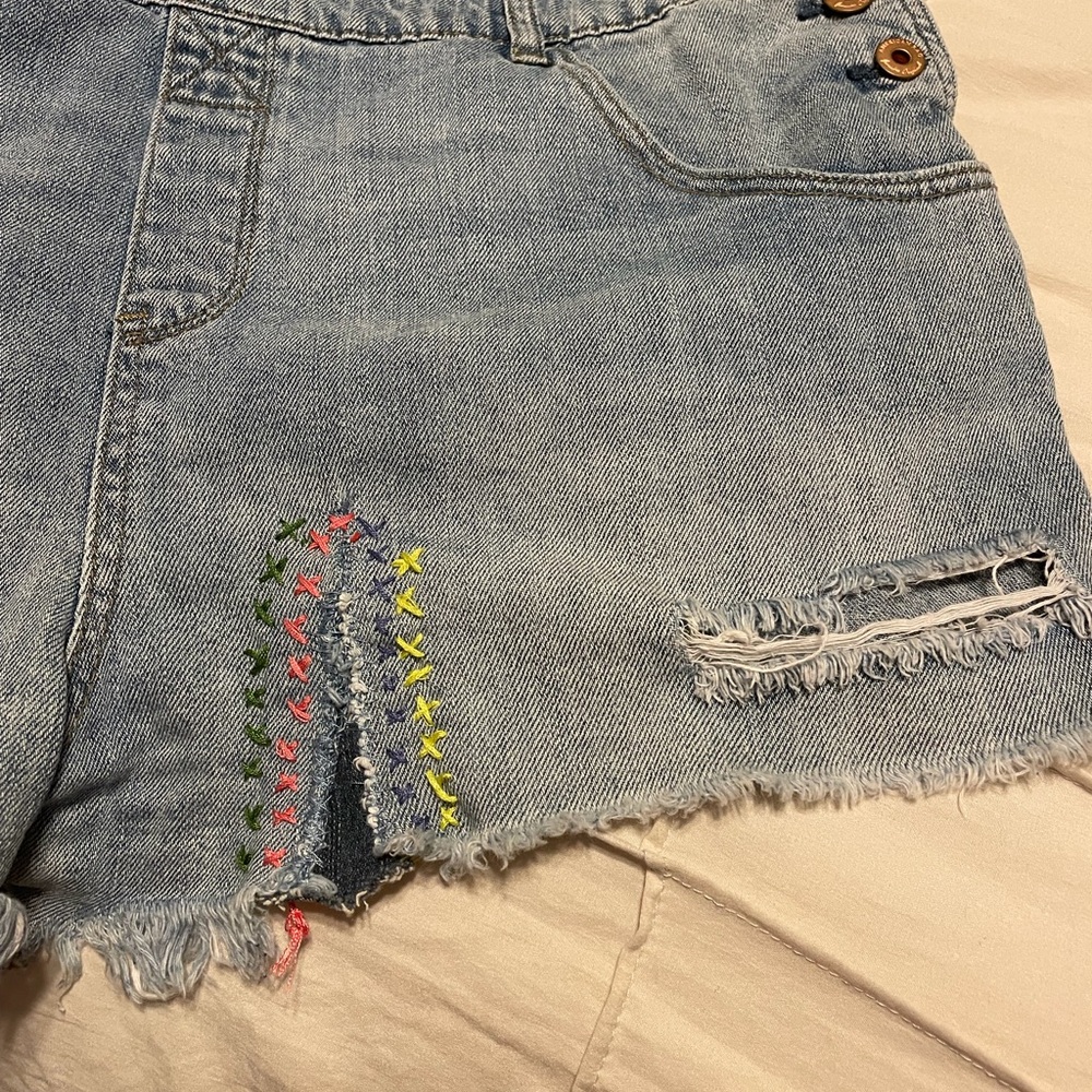 American Rag Light Blue Denim Overalls - Picture 2 of 5